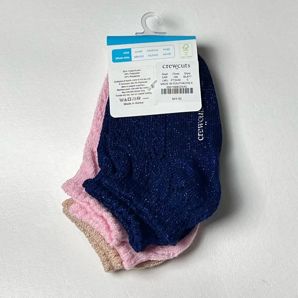 Crewcuts Girl’s Multi-pack Socks  Sz S NWT